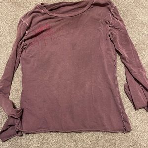Purple long sleeve shirt